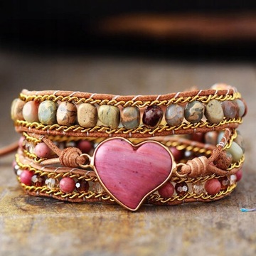 Pure Love Rhodonite Wrap Bracelet