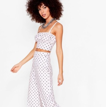 NASTY GAL DAMSKI CROP TOP W GROSZKI KRÓTKI 42 1YHV