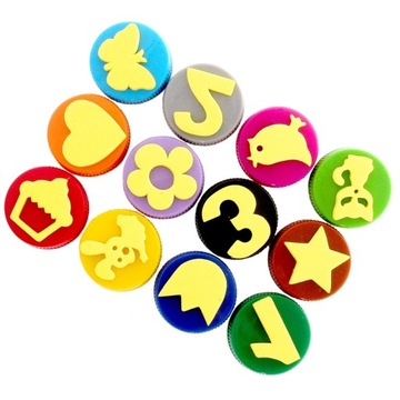 ПАЛЬЧИКОВЫЕ ШТАМПЫ 12 ЦВЕТОВ. БАМБИНО