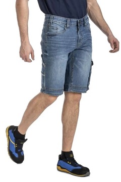 Spodnie robocze krótkie Rica Lewis SUNJOBA elastyczne dżinsowe jeans r. 56