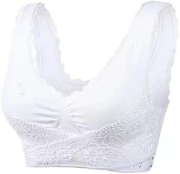 Спортивный бюстгальтер с перекрестной пряжкой и кружевом спереди Tlopa