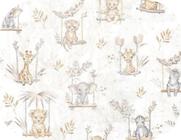 Pielucha Flanelowa 40x40 Zoo Krem