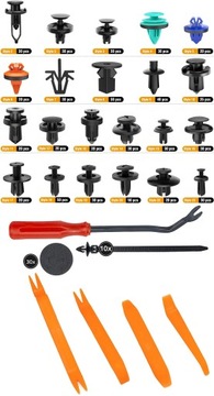 АВТОМОБИЛЬНЫЕ ЗАЖИМЫ ЗАЖИМЫ АВТОМОБИЛЬНЫЕ ШПИЛЬКИ ОБИВКА 680 ШТ. СНЯТИЕ В СБОРЕ