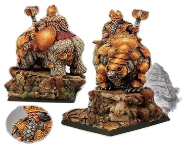 Scibor 28FM0029 Dwarf King on War Bear 28mm