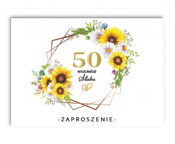 Zaproszenia 10, 25, 50 rocznica Ślubu + koperta