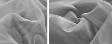 Штора-вуаль гладкая, высота 300 см, серая.