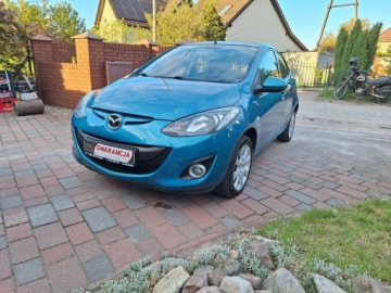 Mazda 2 II Hatchback 3d Facelifting 1.3 MZR 75KM 2012 Mazda 2 Klimatyzacja Serwisowany Garażowany Stan, zdjęcie 1