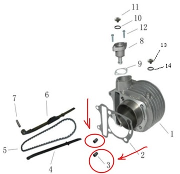 TULEJA TULEJKA CENTRUJĄCA CYLINDRA GŁOWICY 10X16mm Quad ATV Linhai M150cc