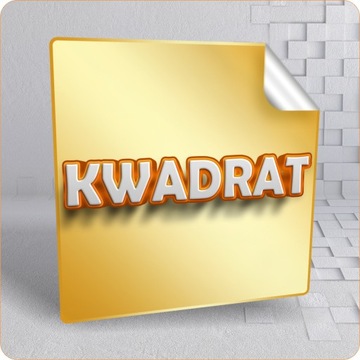 Drukowane naklejki 35mmx35mm Kwadrat 500 szt. DRUK