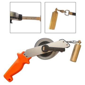 Прецизионный глубиномер масляного бака с прочной стальной линейкой и латунным отвесом длиной 20 м