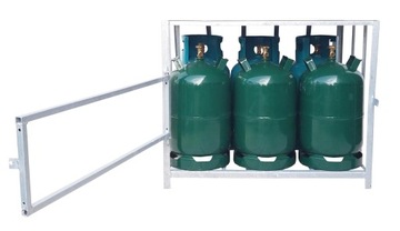 * KONTENER KLATKA KOSZ STOJAK NA BUTLE PROPAN K-6 NA 6X BUTLA GAZOWA 11KG
