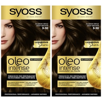 Syoss Oleo Farba do Włosów Głęboki Brąz 3-10 x 2