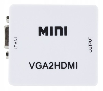 Переходник-переходник VGA-HDMI, белый