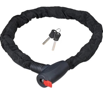 Blokada rowerowa na rower motor zapięcie gruby łańcuch 2cm 100cm