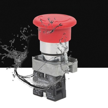 PRZYCISK BEZPIECZEŃSTWA AWARYJNY GRZYBEK METALOWY XB2 BS542 CZERWONY TRWAŁY