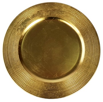 PODTALERZ ZŁOTA PODSTAWKA POD TALERZ Ø 33 taca