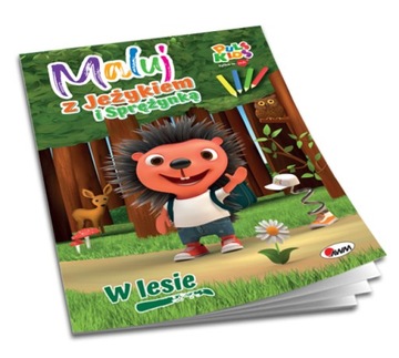 Maluj z Jeżykiem i Sprężynką. W lesie kolorowanka