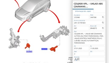 CZUJNIK ABS TYLNY FORD FOCUS Mk4 KUGA Mk3