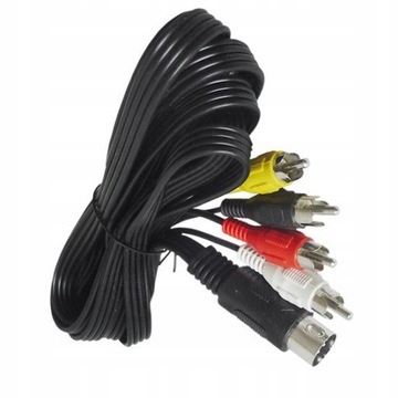 Kabel wtyk DIN 5p - 4x wtyk RCA cinch 1,8m (0417)