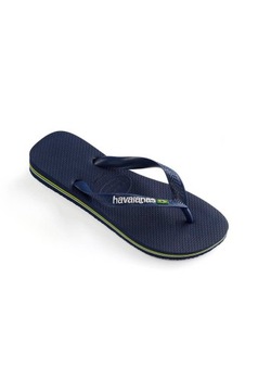 Havaianas Brasil Logo, Klapki i japonki unisex dla dorosłych, Granatowy, 43