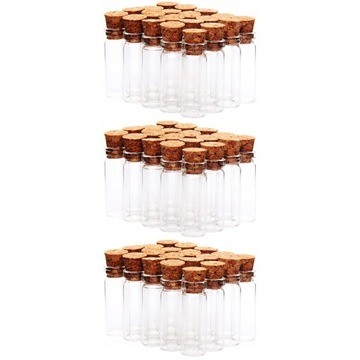 Mini Szklane Fiolki Korkowe Małe Buteleczki 72 SZT
