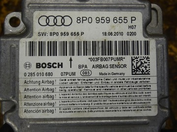 AUDI A3 8P LIFT 08-12 МОДУЛЬ ДАТЧИКА ПОДУШКИ БЕЗОПАСНОСТИ 8P0959655P