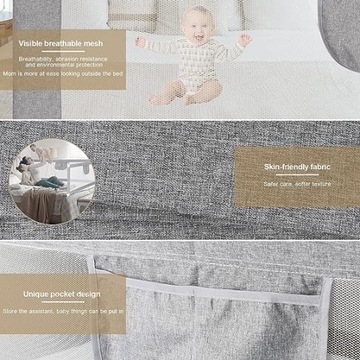 Барьер безопасности и защитный чехол для детской кроватки, 200 см.