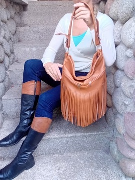 Кожаная сумка натуральная кожа с винтажным стилем Freddzlas Boho