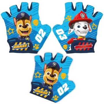 ДЕТСКИЕ ВЕЛОСИПЕДНЫЕ ПЕРЧАТКИ ДЛЯ МАЛЬЧИКОВ PAW PATROL CHASE MARSHAL