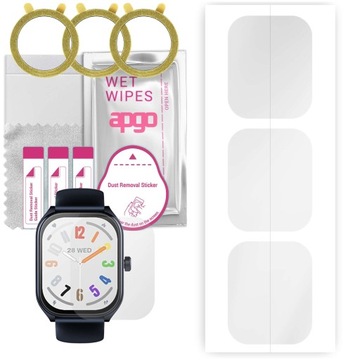 3x Folia hydrożelowa apgo do Aolon Curve Smart Watch X1, ochronna