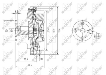 NRF 49597 SPOJKA VENTILÁTOR CHLAZENÍ
