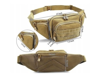 Тактическая военная туристическая поясная сумка Molle 2л