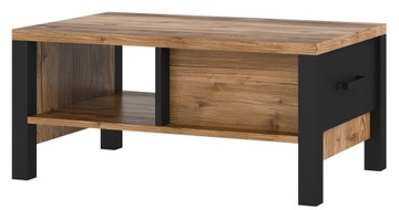 Stolik kawowy ława Credenza do salonu 90 cm czarny - appenzeller fichte