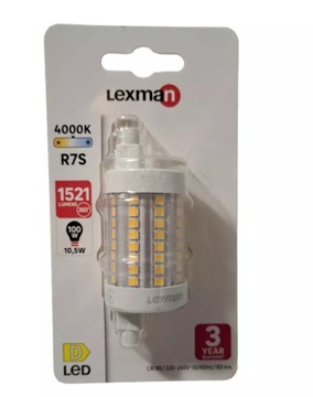 LEXMAN СВЕТОДИОДНАЯ ЛАМПА 400K R7S 10,5 Вт