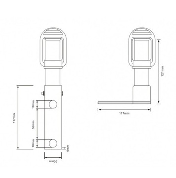 ЛАМПА-ВСПЫШКА KOGUT 36 LED 12/24В + КРЕПЛЕНИЕ НА ХВОСТОВИК ТИП K