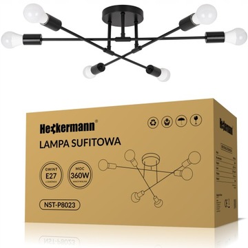 LAMPA WISZĄCA SUFITOWA ŻYRANDOL DO SALONU KULE E27