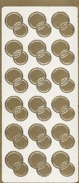 STICKERSY naklejki ŚLUB OBRĄCZKI duże złote.