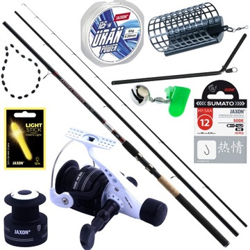 ZESTAW GRUNTOWY FEEDER Wędka + Kołowrotek JAXON