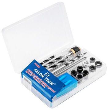 SZABLON PRZYRZĄD DO POŁĄCZEŃ NIEWIDOCZNYCH UKRYTYCH ZESTAW WIERTEŁ 18 EL