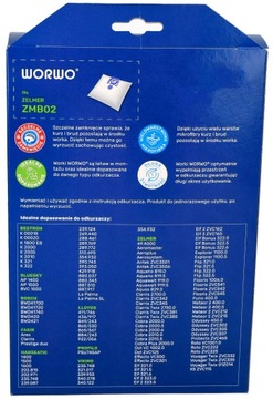 мешки для пылесоса ZELMER CLARRIS TWIX ZVC385SP