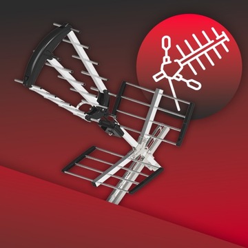 НАПРАВЛЕННАЯ АНТЕННА ДЛЯ ЭФИРНОГО ТЕЛЕВИДЕНИЯ DVB-T2 MUX8 ФИЛЬТР LTE HD 4K UHF VHF 120KM