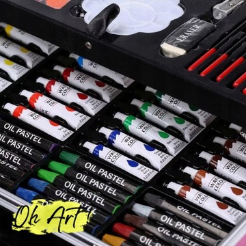 ХУДОЖЕСТВЕННЫЙ НАБОР ДЛЯ РИСОВАНИЯ И РИСОВАНИЯ ДЛЯ ДЕТЕЙ ЧЕМОДАН В БЕСПЛАТНЫЙ ПОДАРОК