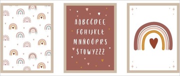 Zestaw plakatów dla dzieci plakaty 3 x 30x40cm