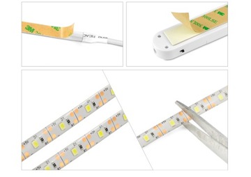СВЕТОДИОДНАЯ ЛЕНТА ДЛЯ МЕБЕЛЬНЫХ ШКАФОВ ДАТЧИК ДВИЖЕНИЯ USB БАТАРЕИ 2м