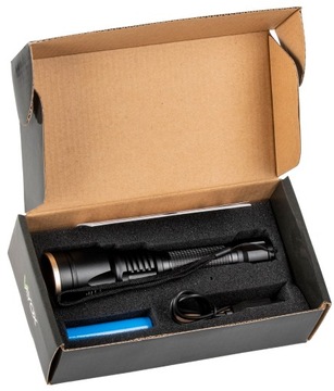 Светодиодный фонарик тактический аккумулятор Сильный алюминиевый Zoom USB IPX EDC Vayox