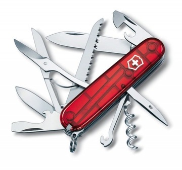 Scyzoryk Victorinox Huntsman 1.3713.T czerwony przezroczysty