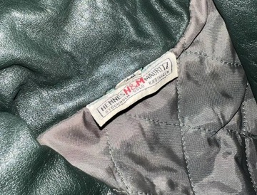 Zielony VINTAGE skóra naturalna PETITE perełka H&M skórzany wiosenny S M