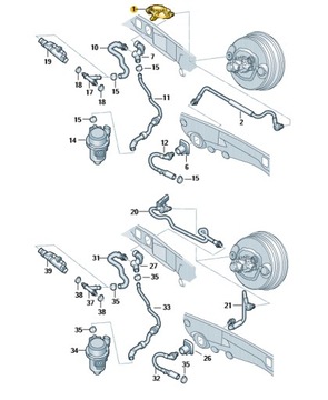 Вакуумный шланг с клапаном 036906051C OE