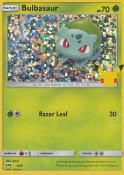 Pokemon Bulbasaur McDonald's 2021 HOLO