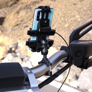 ДЕРЖАТЕЛЬ РАМКИ МОТОЦИКЛА ДЛЯ ТЕЛЕФОНА, ЗЕРКАЛА ВКЛ/ВЫКЛ